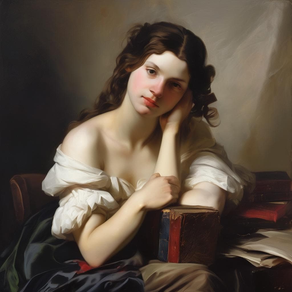 Θαλασσογραφία, πορτρέτο γυναίκας, τέχνη και έργα καλλιτεχνών, ρεαλιστικό πίνακα, ιστορική τέχνη, ζωγραφική και δημιουργία τέχνης.